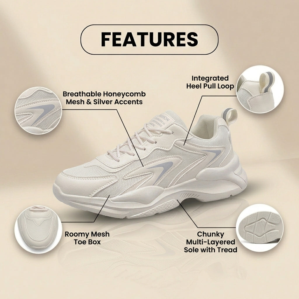 Chique Orthopedische Sneakers met Uniek Ontwerp
